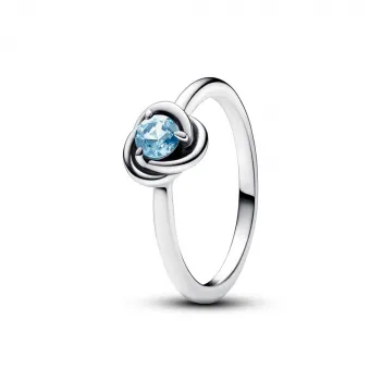 Prsten krug večnosti u morsko plavoj boji 