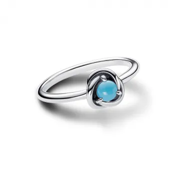 Prsten krug večnosti u tirkizno plavoj boji 
