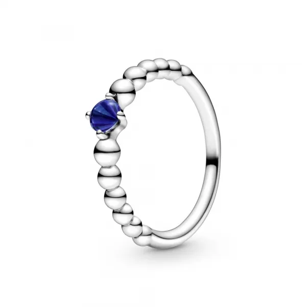 Prsten s morsko plavom kuglicom 