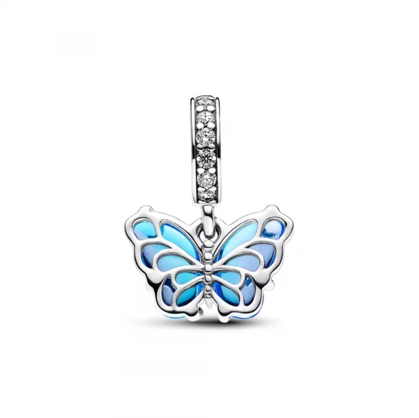 Viseći privjesak Plavi leptir od Murano stakla 