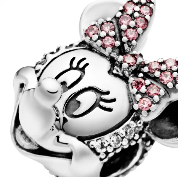 Kopča Disney Minnie Mouse, ružičasta pavé mašna 