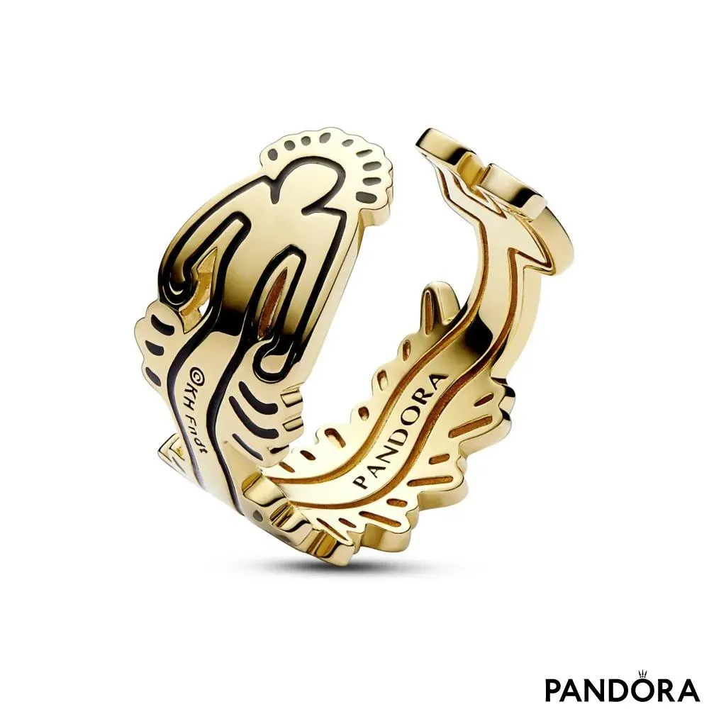 Otvoreni prsten Keith Haring™ x Pandora Talasasta figura ​ 