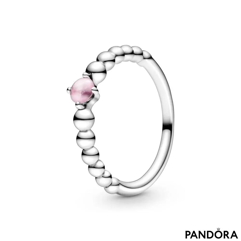 Prsten s nježno ružičastom kuglicom 