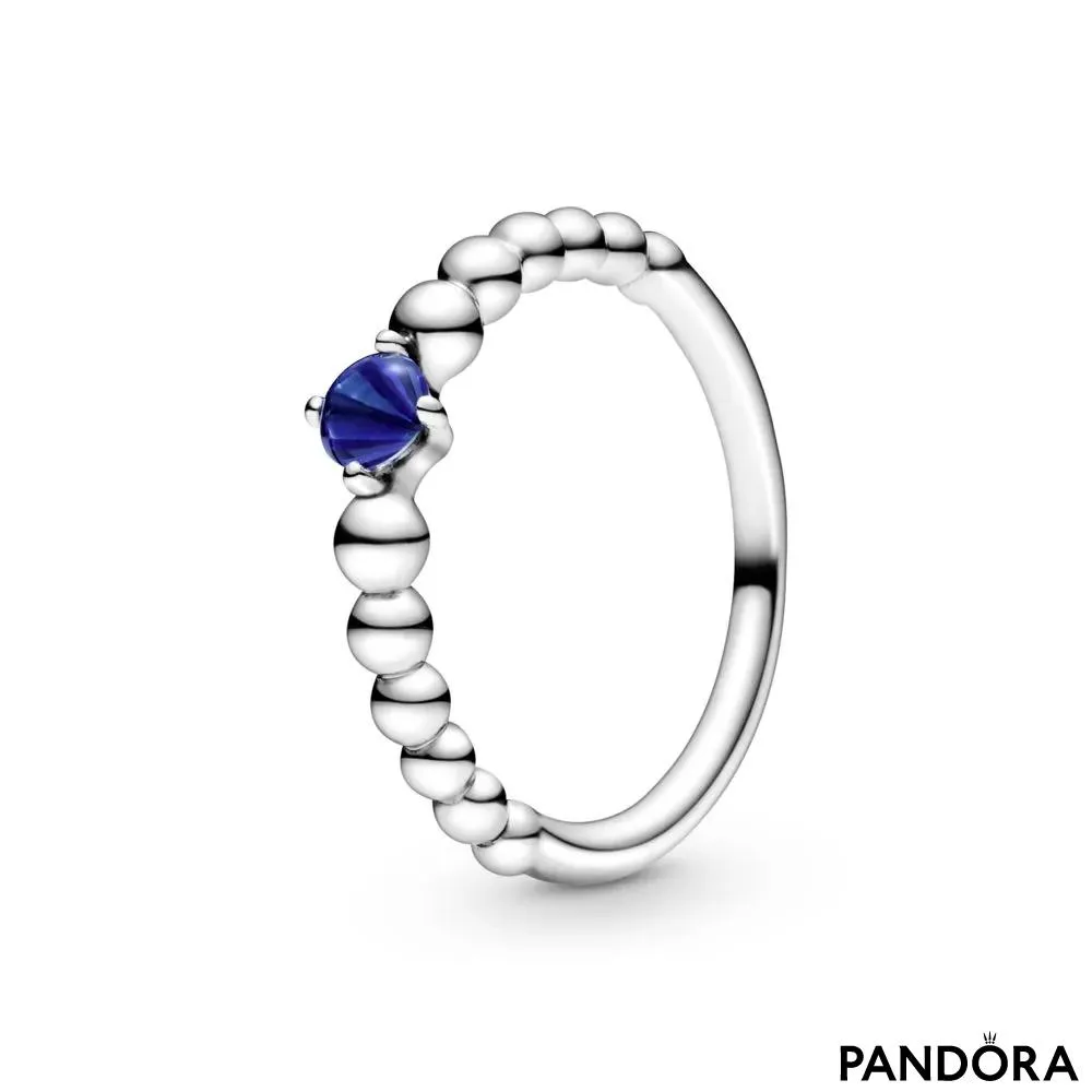 Prsten s morsko plavom kuglicom 