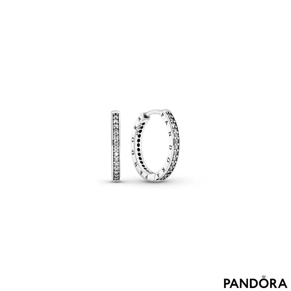Naušnice u obliku obruča Pandora Logo 