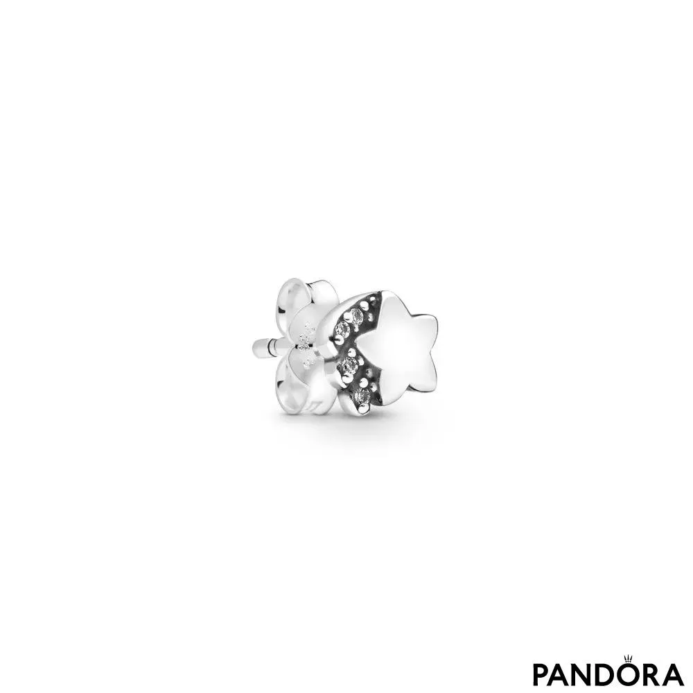 Pojedinačna naušnica Pandora ME  sa skrivenom kopčom „Moja zvijezda padalica” 