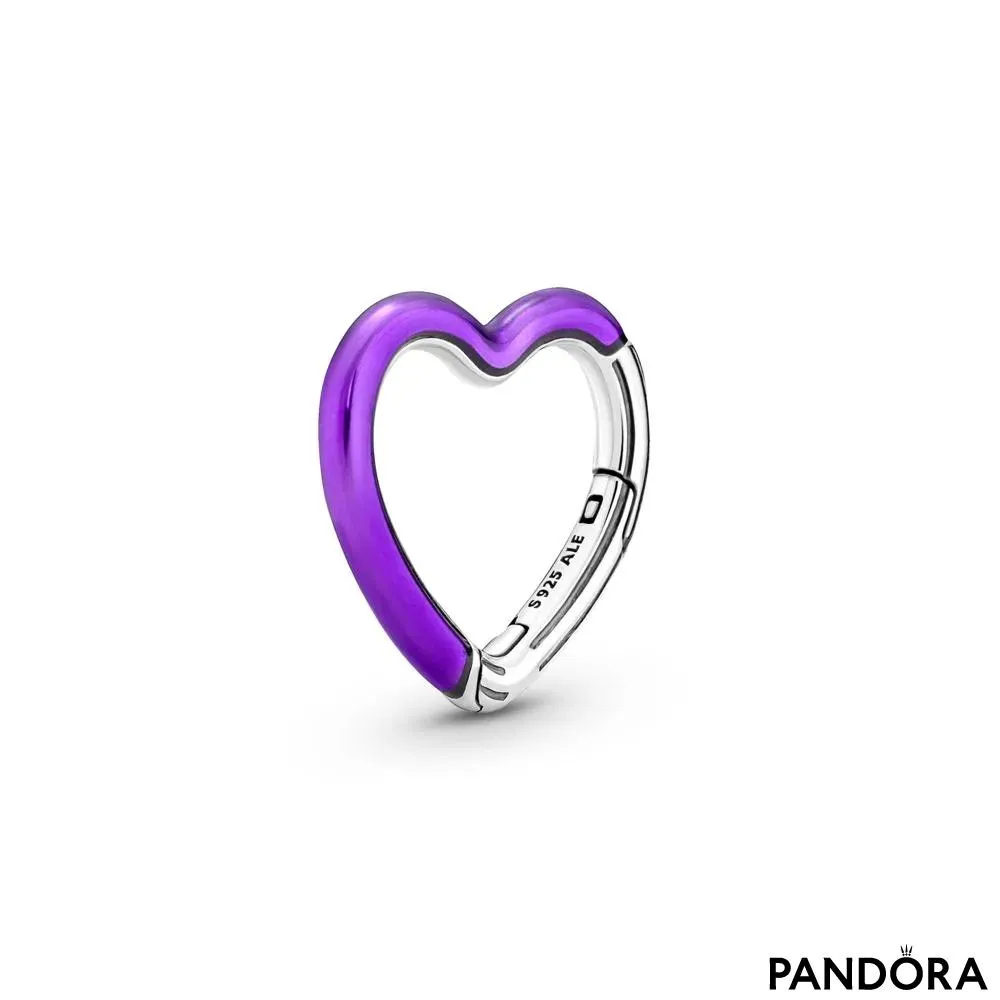 Konektor Pandora ME u obliku srca, ljubičasti 